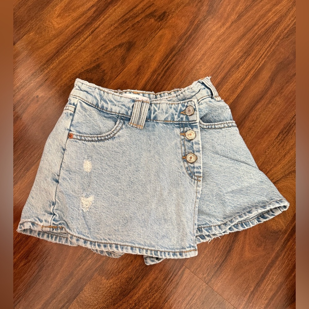 Zara Light Blue Denim Mini Skirt